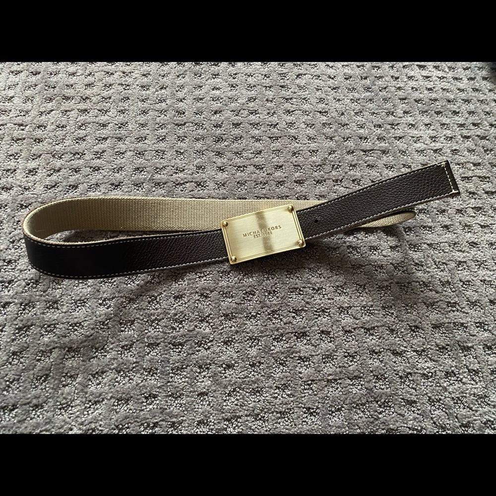 Michael Kors brown leather belt